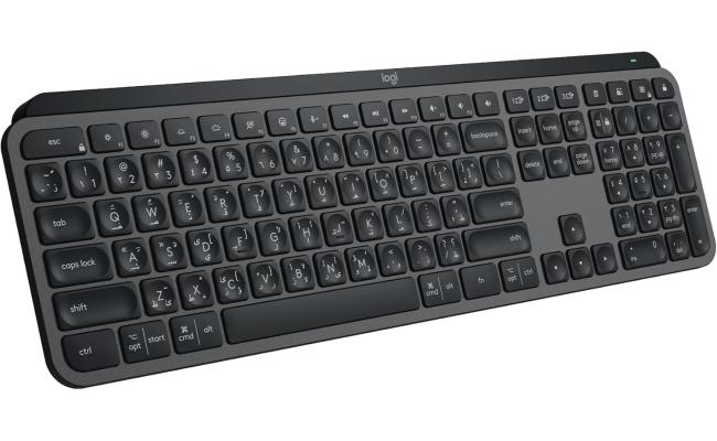 Logitech MX KEYS S Full Size Wireless Bluetooth Illuminated Backlighting Low Profile Keyboard, USB-C Rechargeable Li-Po (1500 mAh) - Multi Bluetooth Devices For Win, Mac, Linux, iPadOS - Graphite (عربي)