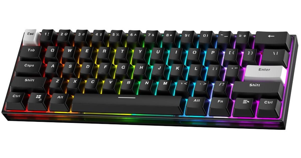 Fantech MAXFIT61 Frost Wireless 60% Mechanical Keyboard, BT5.0/Type-C/2.4G Compact 61keys Hot Swappable RGB Gaming Keyboard for Windows PC, Li並行輸入 MAXFIT61 FROST WIRELESS MODULAR MECHANICAL KEYBOARD \u2013 Update store