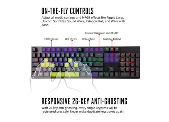 Cooler Master MasterSet MS120 Gaming Mechanical Keyboard & Mouse Combo