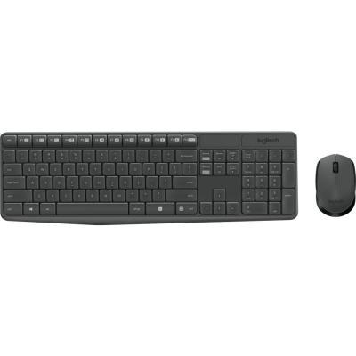 Logitech MK235 Wireless Keyboard & Mouse Combo 2in1 Wireless (2.4GHz), Silent Slim Design Full-Size Keyboard, Optical Mouse - For Windows (عربي)