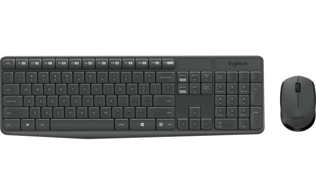 Logitech MK235 Wireless Keyboard & Mouse Combo 2in1 Wireless (2.4GHz), Silent Slim Design Full-Size Keyboard, Optical Mouse - For Windows (عربي)