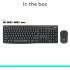Logitech MK295 Silent Wireless Combo Keyboard & Mouse 2in1 (2.4GHz), Full Size Design Keyboard & Optical Mouse, SilentTouch Technology - For Windows (عربي)