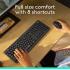Logitech MK295 Silent Wireless Combo Keyboard & Mouse 2in1 (2.4GHz), Full Size Design Keyboard & Optical Mouse, SilentTouch Technology - For Windows (عربي)