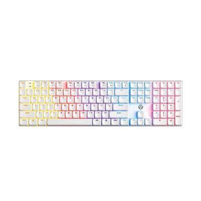 FANTECH MK314 ATOM AIR108 Low Profile Mechanical Gaming Keyboard, 17 RGB Modes - White