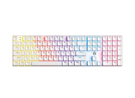 FANTECH MK314 ATOM AIR108 Low Profile Mechanical Gaming Keyboard, 17 RGB Modes - White