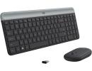 Logitech MK470 Slim Wireless Combo Keyboard & Mouse 2in1 (2.4GHz), Ultra Thin Design & Compact Keyboard , 1000 DPI Mouse - For Windows (عربي)