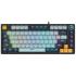 Fantech Mk875 V2 Atom81 (TKL 75% Size) RGB Wired 3 Colors Combination Mechanical Gaming Keyboard Mizu Edition, 3 Pin Hot-Swappable Switches, 26 Anti-Ghosting Keys, Multimedia Knob - Sky Blue/Blue Switch