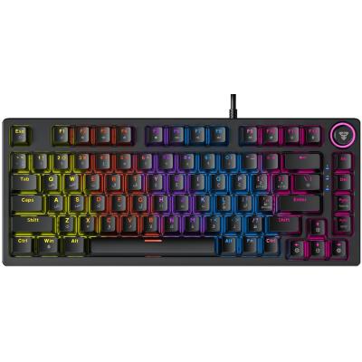 Fantech Hero MK875V2 RGB Gaming Keyboard, (Black/Red Switch), Hot-Swappable For PS5 - PS4 - PC Compatible, 17 Lighting Modes (عربي)