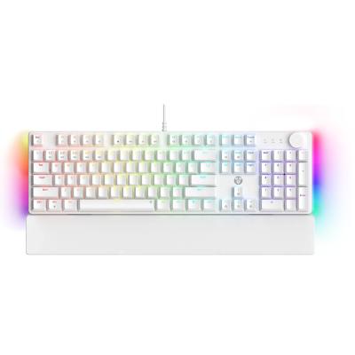 Fantech MK894 Maxpower II Mechanical Gaming Keyboard White, Lemon Zest, (Tactile Clicky Keys).