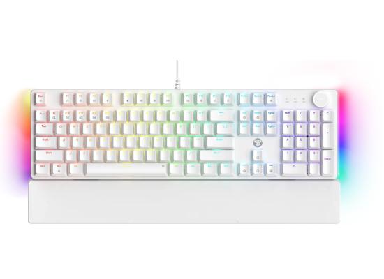 Fantech MK894 Maxpower II Mechanical Gaming Keyboard White, Lemon Zest, (Tactile Clicky Keys).