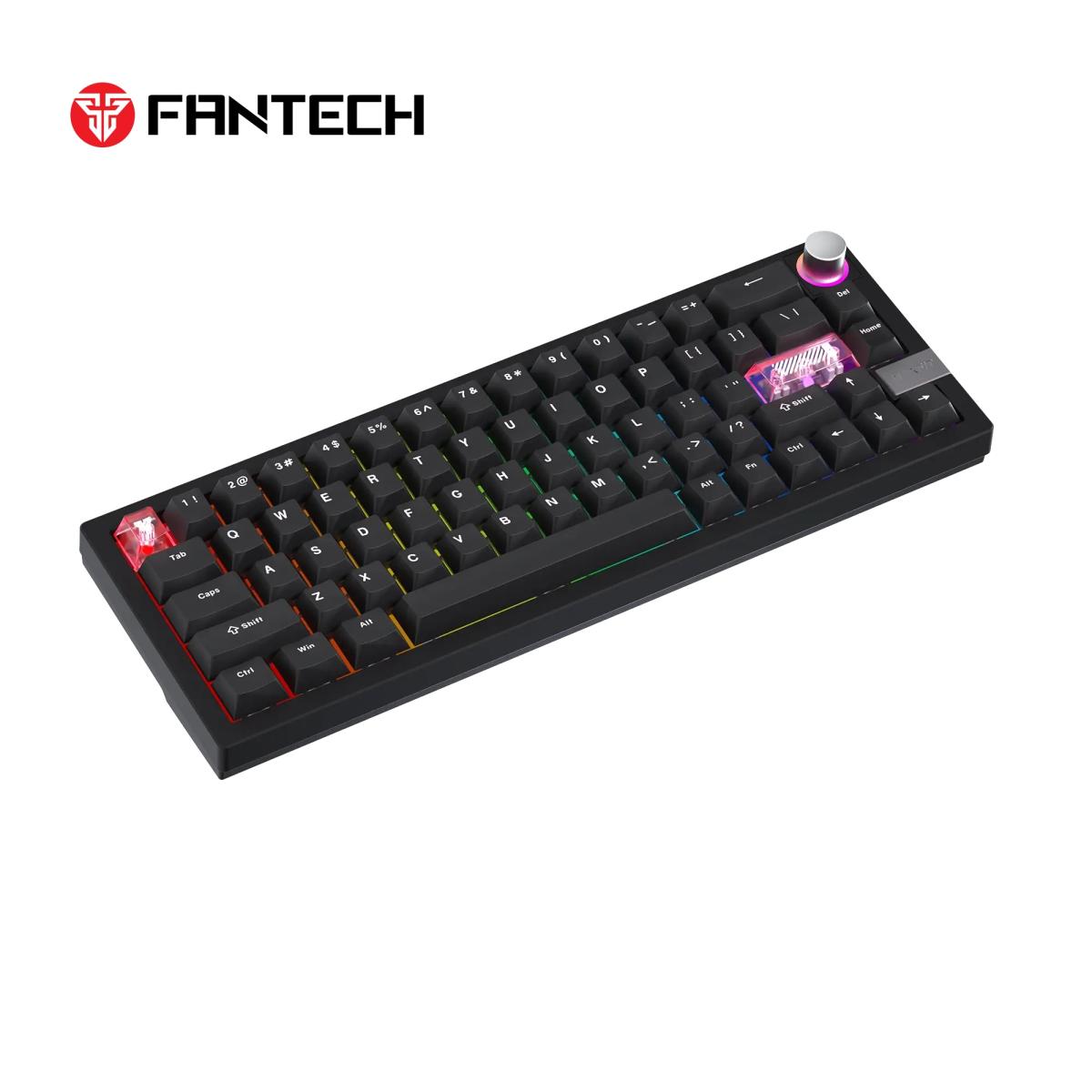 FANTECH MK920 MAXFIT6 Wireless Mechanical Gaming Keyboard - Black, Lighting Effects: 46 Modes, Connectivity: BT, Wired, Strike Speed Wireless - Black