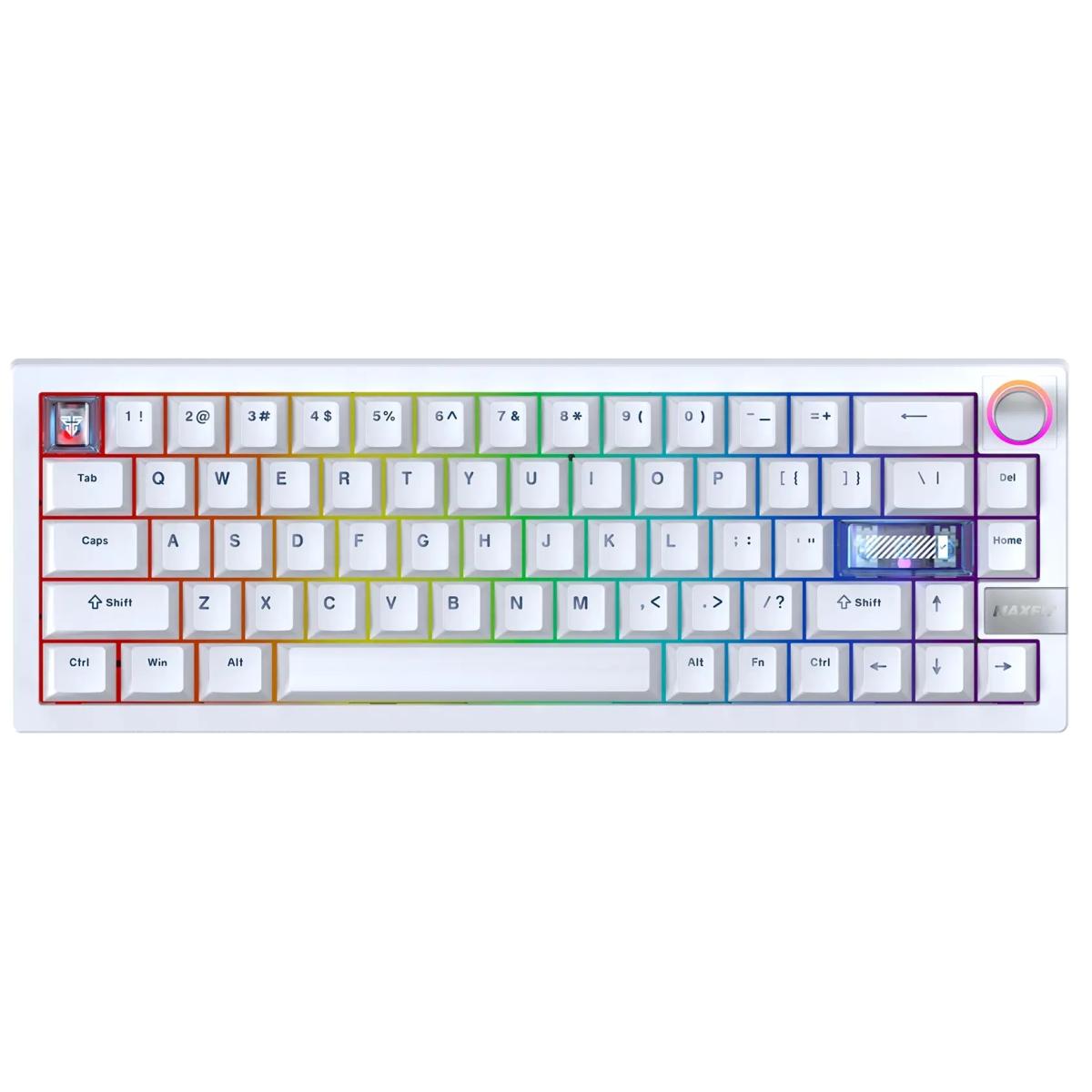 FANTECH MK920 MAXFIT6 Wireless Mechanical Gaming Keyboard - Black, Lighting Effects: 46 Modes, Connectivity: BT, Wired, Strike Speed Wireless - White