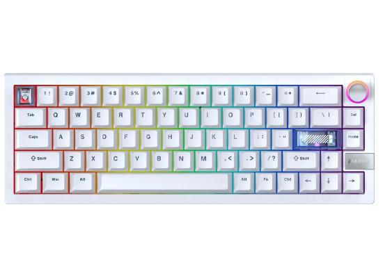 FANTECH MK920 MAXFIT6 Wireless Mechanical Gaming Keyboard - Black, Lighting Effects: 46 Modes, Connectivity: BT, Wired, Strike Speed Wireless - White 