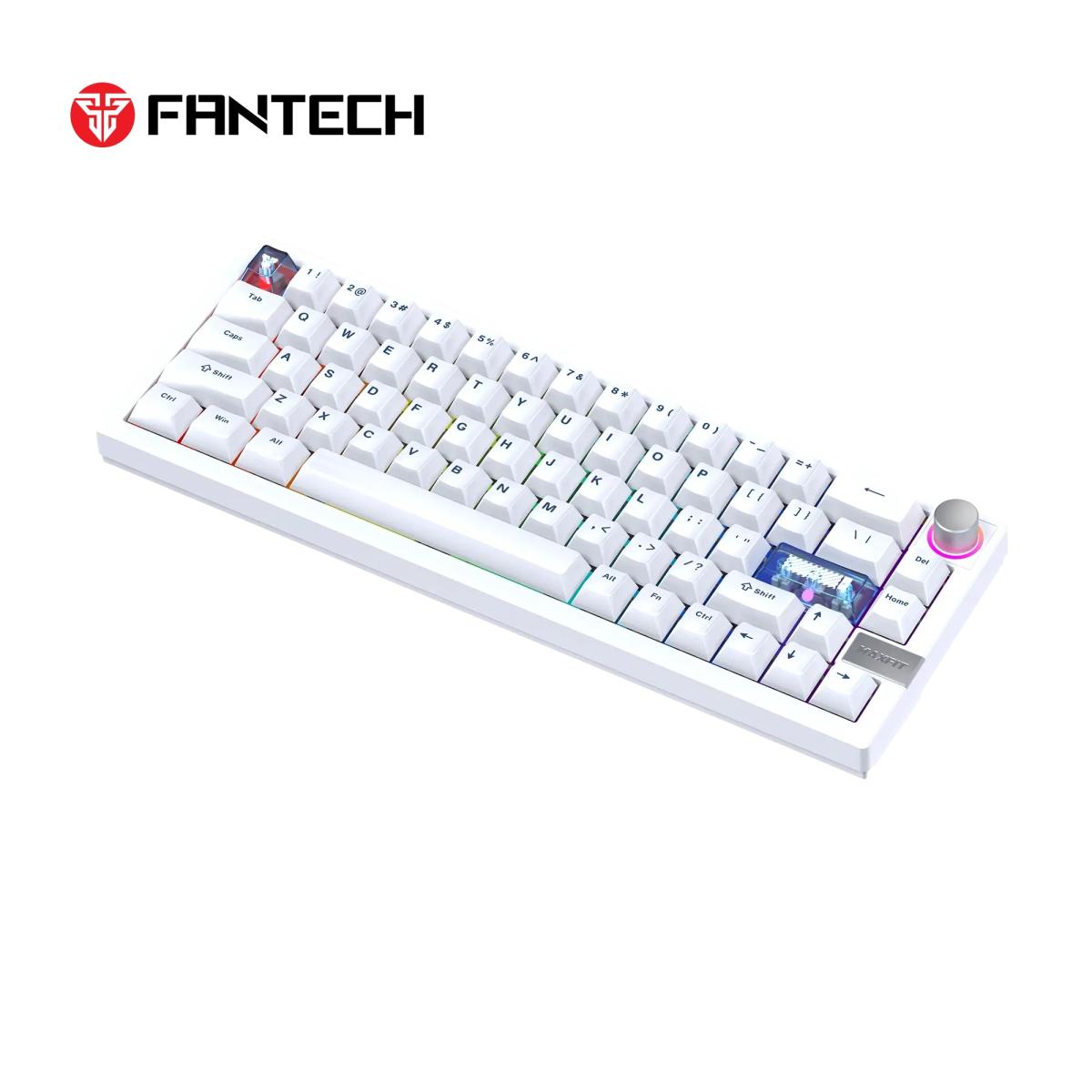 FANTECH MK920 MAXFIT6 Wireless Mechanical Gaming Keyboard - Black, Lighting Effects: 46 Modes, Connectivity: BT, Wired, Strike Speed Wireless - White