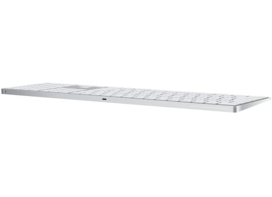 Apple Wireless Magic Keyboard With Numeric Keypad - Arabic, Slim Design, Bluetooth, Lightning Port (Lightning To USB) - White