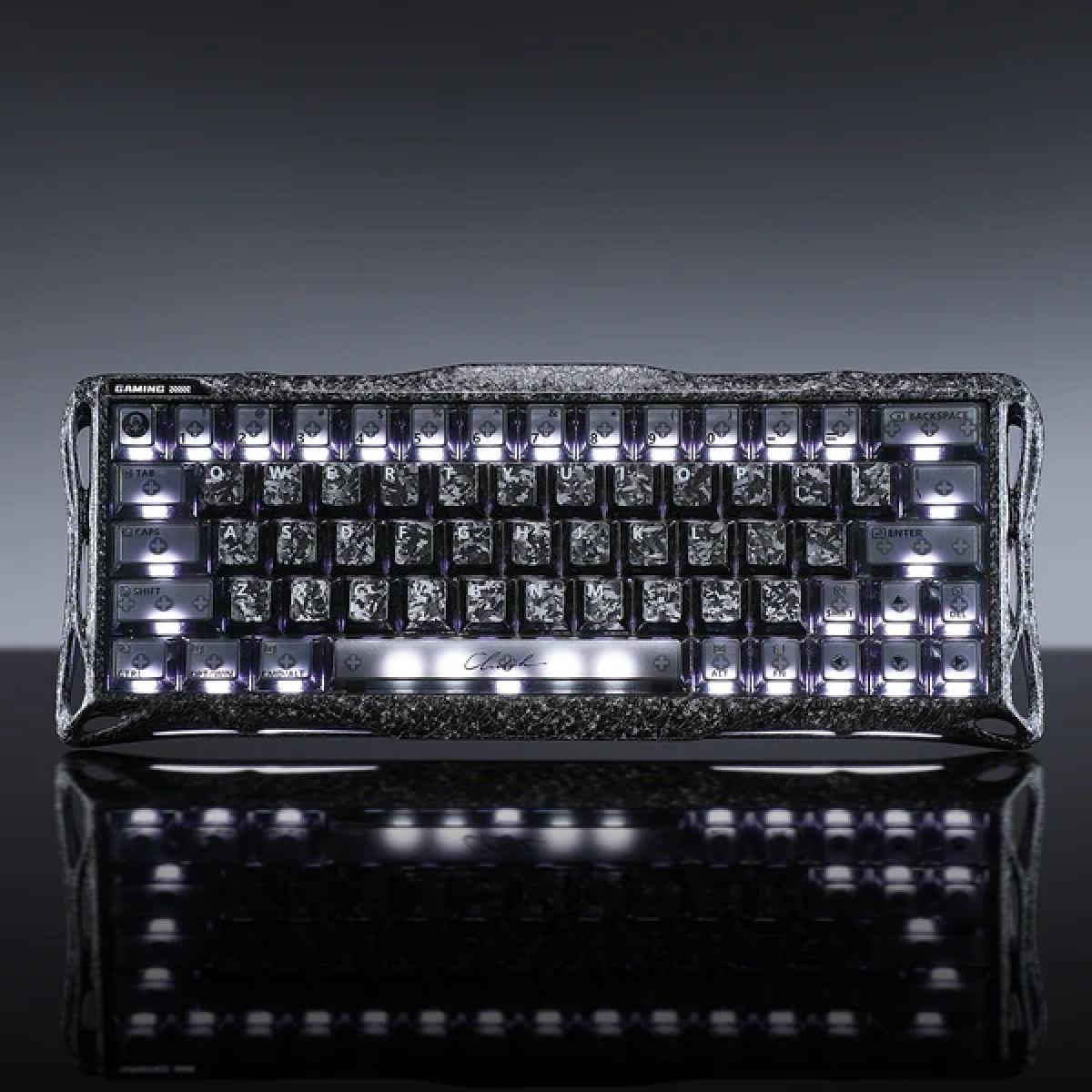 GravaStar Mercury V60 Pro Special Edition Gaming Keyboard, True 8kHz Polling Rate, Customizable 16 dynamic modes, dual-zone control.