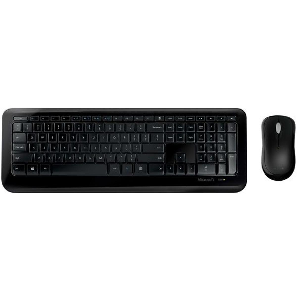 Microsoft Wireless Desktop 850 Keyboard & Mouse Kit 2.4 GHz USB Connectivity-Black