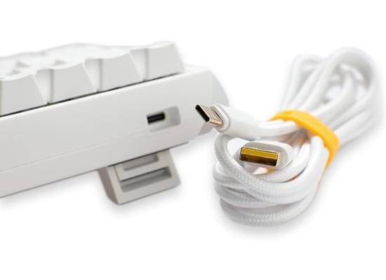 Ducky One 3 Mini 60% RGB (White/Cherry MX Red) Double-Shot, Hot-Swappable, USB Type-C Wired Black Mechanical Gaming Keyboard