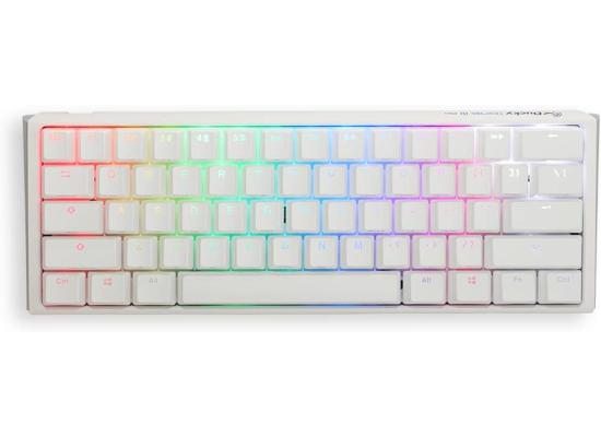 Ducky One 3 Mini 60% RGB (White/Cherry MX Red) Double-Shot, Hot-Swappable, USB Type-C Wired Black Mechanical Gaming Keyboard