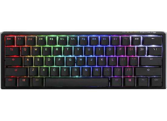 Ducky One 3 Mini 60% RGB (Black/Cherry MX Blue) Double-Shot, Hot-Swappable, USB Type-C Wired Black Mechanical Gaming Keyboard