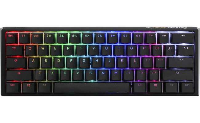 Ducky One 3 Mini 60% RGB (Black/Cherry MX Blue) Double-Shot, Hot-Swappable, USB Type-C Wired Black Mechanical Gaming Keyboard