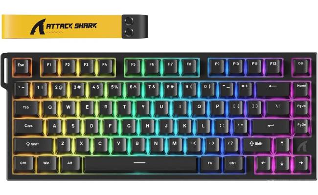 ATTACK SHARK R82 HE Rapid Trigger Wired Mechanical Gaming Keyboard TKL NKRO with 8K Polling,0.005mm RT Accuracy,256K Scan Rate,5 Layer Sound Damped,Hall Effect Magnetic Switch,Driver for PC Mac(Black) ATTACK SHARK R82 HE Rapid Trigger Wired Mechanical Gaming Keyboard TKL NKRO with 8K Polling,0.005mm RT Accuracy,256K Scan Rate,5 Layer Sound Damped,Hall Effect Magnetic Switch,Driver for PC Mac(Black)