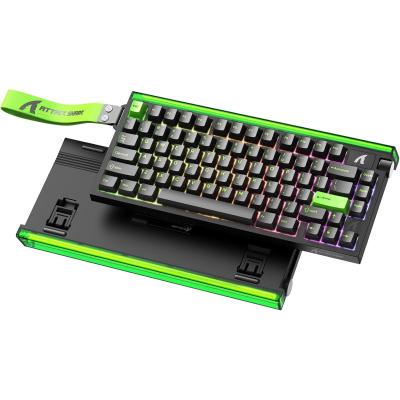 ATTACK SHARK R85 HE Wired 75% Hall Effect Rapid Trigger Mechanical RGB Gaming Keyboard with 8K Polling,0.05mm RT Accuracy,0.08MS Latency,Magnetic Switch,5 Layer Sound Damped,Driver for PC Mac(Green)