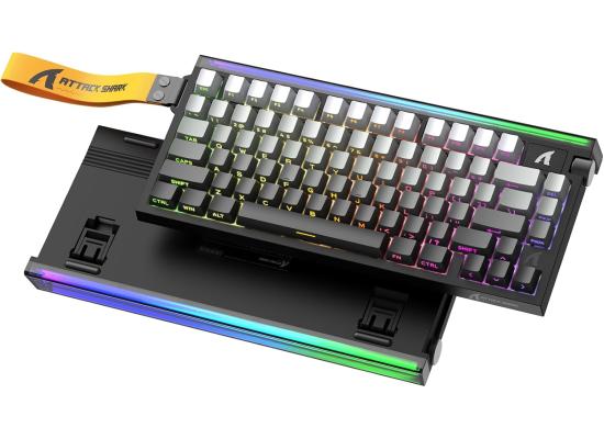 ATTACK SHARK R85HE Wired 75% Hall Effect Rapid Trigger Mechanical RGB Gaming Keyboard with 8K Polling,0.05mm RT Accuracy,0.08MS Latency,Magnetic Switch,5 Layer Sound Damped,Driver for PC(Moonlight)