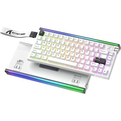 ATTACK SHARK R85 HE Wired 75% Hall Effect Rapid Trigger Mechanical RGB Gaming Keyboard with 8K Polling,0.05mm RT Accuracy,0.08MS Latency,Magnetic Switch,5 Layer Sound Damped,Driver for PC(Star White)