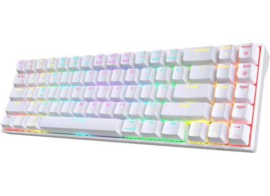 Royal Kludge 70% RK71-71keys Wireless Bluetooth\Wired Type C Dual Mode RGB Mechanical Gaming Keyboard-Blue Switch-White