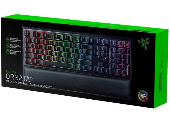 Razer Ornata V2 Hybrid Mecha-Membrane Gaming Keyboard Chroma RGB Lighting w/ Media Keys & Fully programmable keys