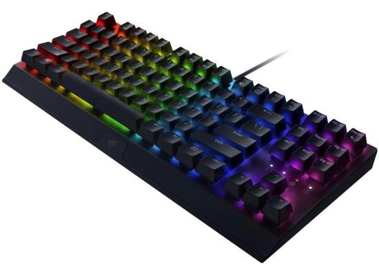 Razer BlackWidow V3 Tenkeyless TKL Mechanical Gaming Keyboard: Green Mechanical Switches - Tactile & Clicky - Chroma RGB Lighting - Compact Form Factor - Programmable Macros