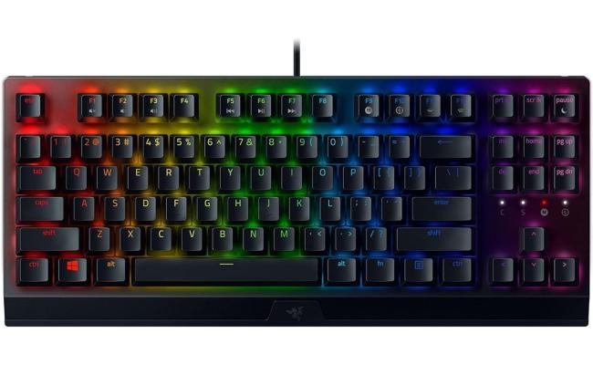 Razer BlackWidow V3 Tenkeyless TKL Mechanical Gaming Keyboard: Green Mechanical Switches - Tactile & Clicky - Chroma RGB Lighting - Compact Form Factor - Programmable Macros