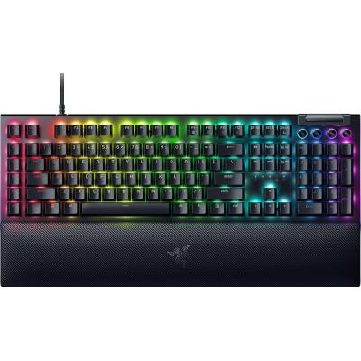 Razer BlackWidow V4 Mechanical Gaming Keyboard: Yellow Switches Linear & Silent - Chroma RGB - 6 Macro Keys - Magnetic Wrist Rest - Doubleshot ABS Keycaps - Roller & Media Keys - Snap Tap