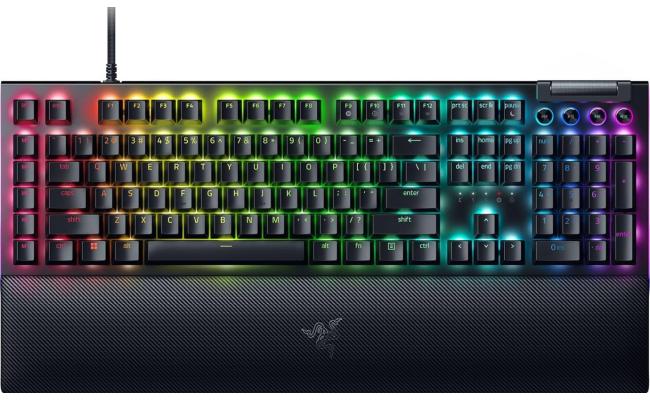 Razer BlackWidow V4 Mechanical Gaming Keyboard: Yellow Switches Linear & Silent - Chroma RGB - 6 Macro Keys - Magnetic Wrist Rest - Doubleshot ABS Keycaps - Roller & Media Keys - Snap Tap