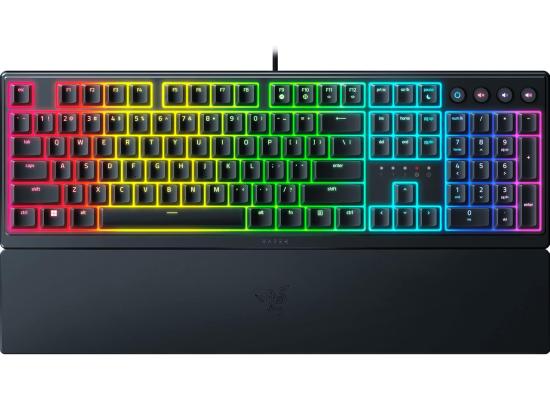 Razer Ornata V3 Gaming Keyboard: Low Profile Keys - Mecha Membrane Switches - UV Coated Keycaps - Backlit Media Keys - 10 Zone RGB Lighting - Spill Resistant - Magnetic Wrist Wrest - Snap Tap