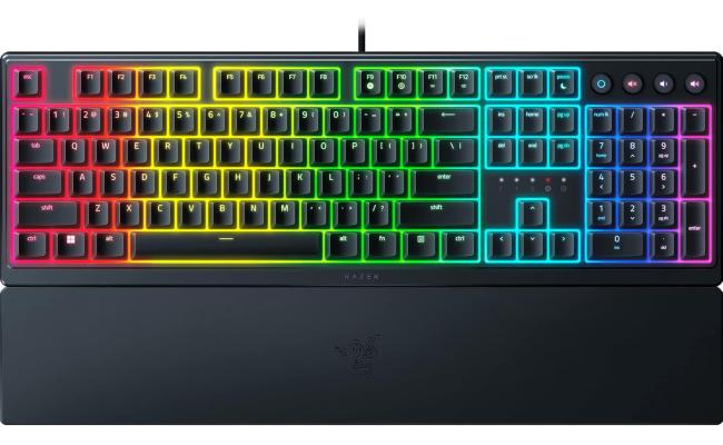 Razer Ornata V3 Gaming Keyboard: Low Profile Keys - Mecha Membrane Switches - UV Coated Keycaps - Backlit Media Keys - 10 Zone RGB Lighting - Spill Resistant - Magnetic Wrist Wrest - Snap Tap