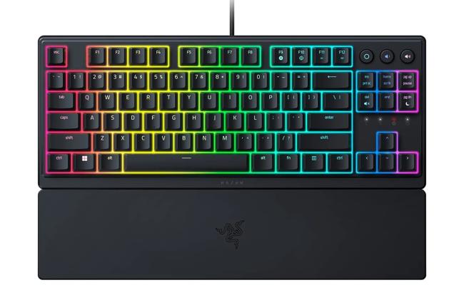Razer Ornata V3 TKL Gaming Keyboard: Low Profile Keys - Mecha Membrane Switches - UV Coated Keycaps - Backlit Media Keys - 10 Zone RGB Lighting - Spill Resistant - Magnetic Wrist Wrest - Snap Tap Razer Ornata V3 TKL Gaming Keyboard: Low Profile Keys - Mecha Membrane Switches - UV Coated Keycaps - Backlit Media Keys - 10 Zone RGB Lighting - Spill Resistant - Magnetic Wrist Wrest - Snap Tap