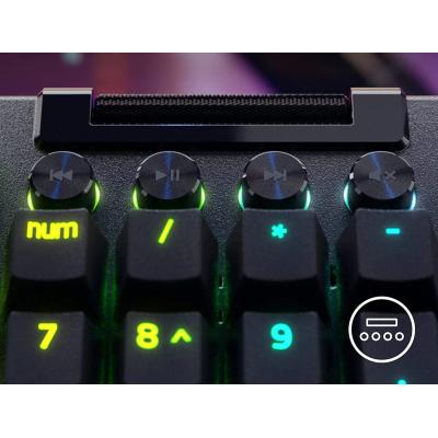 Razer BlackWidow V4 Pro Wired Mechanical Linear & Silent ABS Command Dial Programmable Macros Chroma RGB w/ Wrist Rest - Yellow Switches