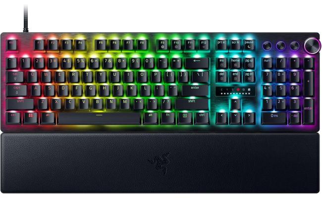 Razer Huntsman V3 Pro Esports Gaming Keyboard: Analog Optical Switches - Razer Snap Tap - Rapid Trigger - Adjustable Actuation - Media Keys & Dial - Doubleshot PBT Keycaps - Wrist Rest - Black