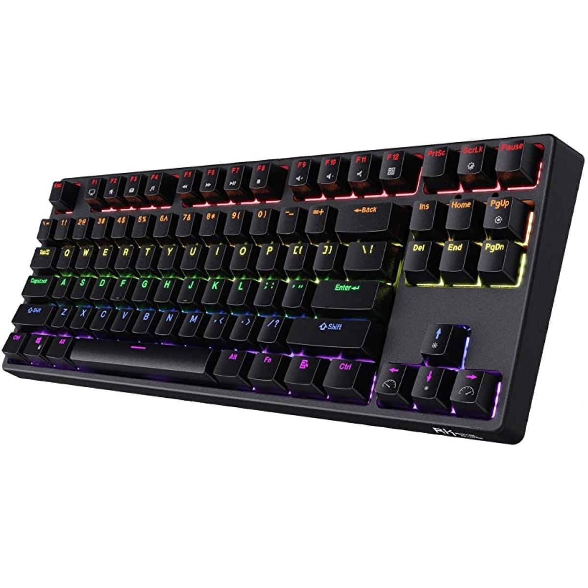 Royal Kludge 80% RK G87-87keys Wireless Bluetooth\Wired Type C Dual Mode RGB Mechanical Gaming Keyboard-Blue Switch-Black