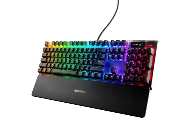 SteelSeries APEX 7  OLED Smart Display, Mechanical Gaming Keyboard - Red Switch