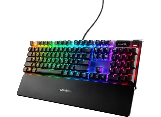 SteelSeries Apex Pro Full Size RGB Mechanical Gaming Keyboard With OLED Smart Display,OmniPoint Adjustable Switches, World’s Fastest Mechanical Switches 