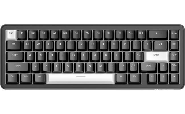 ATTACK SHARK X65 HE Wired Rapid Trigger Magnetic Switch 65% Mechanical Gaming Keyboard, Hall Effect Top Mounted RGB Hot Swap,Adjustable Actuation,8KHZ Polling Rate,PBT Keycaps for Win/Mac(Black)