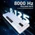 ATTACK SHARK X65 HE Wired Rapid Trigger Magnetic Switch 65% Mechanical Gaming Keyboard, Hall Effect Top Mounted RGB Hot Swap,Adjustable Actuation,8KHZ Polling Rate,PBT Keycaps for Win/Mac(White)