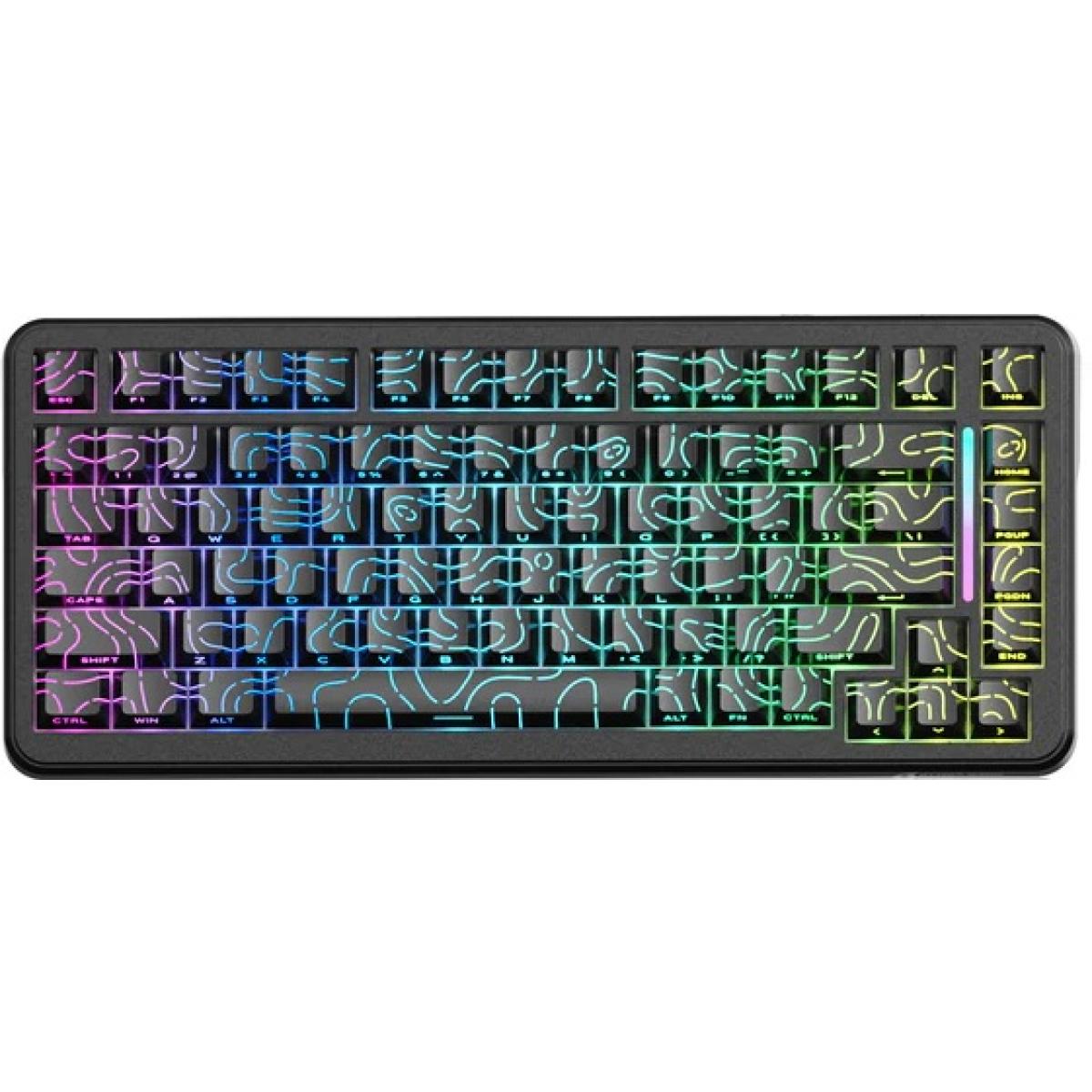ATTACK SHARK X82 PRO HE Magnetic Gaming Keyboard,8KHz Polling Rate,Adjustable Actuation Rapid Trigger,Tri-Mode Wireless PC Keyboard with 5000mAh Battery,Cloud/Software Driver for Win/Mac,Black Contours.