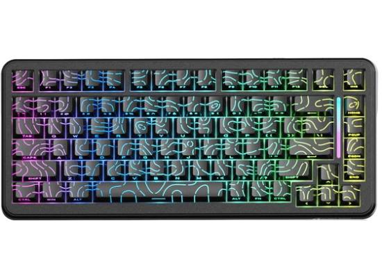 ATTACK SHARK X82 PRO HE Magnetic Gaming Keyboard,8KHz Polling Rate,Adjustable Actuation Rapid Trigger,Tri-Mode Wireless PC Keyboard with 5000mAh Battery,Cloud/Software Driver for Win/Mac,Black Contours.