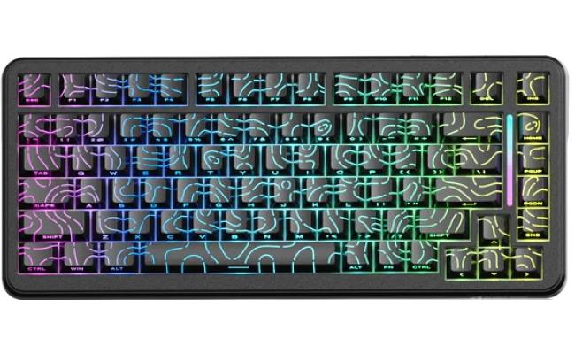 ATTACK SHARK X82 PRO HE Magnetic Gaming Keyboard,8KHz Polling Rate,Adjustable Actuation Rapid Trigger,Tri-Mode Wireless PC Keyboard with 5000mAh Battery,Cloud/Software Driver for Win/Mac,Black Contours.