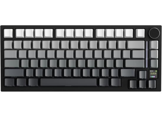 ATTACK SHARK X820 Ultra 75% Wireless Gaming Mechanical Keyboard Hot-Swappable Gasket Mount RGB Backlit BT/2.4G/Wired Custom Keyboard with Smart TFT Display&Knob QMK Driver-Moonlit Night&Gift Switch