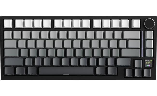 ATTACK SHARK X820 Ultra 75% Wireless Gaming Mechanical Keyboard Hot-Swappable Gasket Mount RGB Backlit BT/2.4G/Wired Custom Keyboard with Smart TFT Display&Knob QMK Driver-Moonlit Night&Gift Switch ATTACK SHARK X820 Ultra 75% Wireless Gaming Mechanical Keyboard Hot-Swappable Gasket Mount RGB Backlit BT/2.4G/Wired Custom Keyboard with Smart TFT Display&Knob QMK Driver-Moonlit Night&Gift Switch